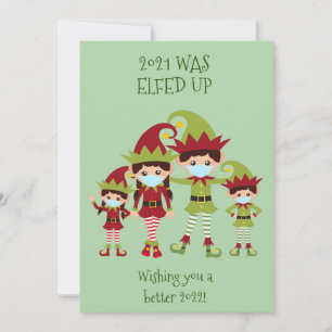 Frohe Weihnachten Elfed Up Familien-Gesichtsmaske