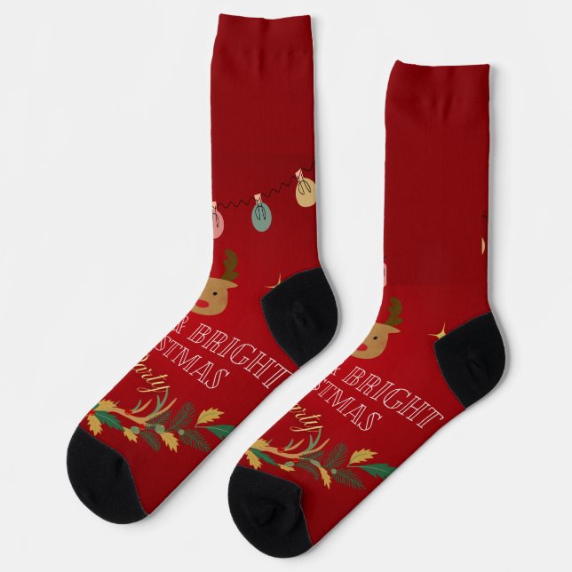 Frohe Weihnachten erwarten Sie Socken (Linkes Detail)