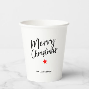 Frohe Weihnachten essbar von wem Pappbecher