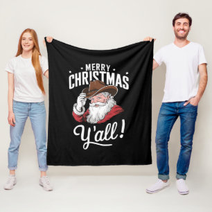 Frohe Weihnachten Euch alle Country Cowboy Weihnac Fleecedecke