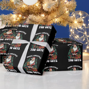 Frohe Weihnachten euch alle Santa Claus Geschenkpapier