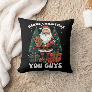 Frohe Weihnachten euch alle Santa Claus Kissen