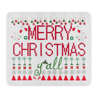 "Frohe Weihnachten Euch Allen" hässlicher Pullover Schneidebrett