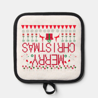 "Frohe Weihnachten Euch Allen" hässlicher Pullover Topflappen
