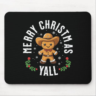 Frohe Weihnachten Euch Lebkuchen Cowboy Howdy West Mousepad