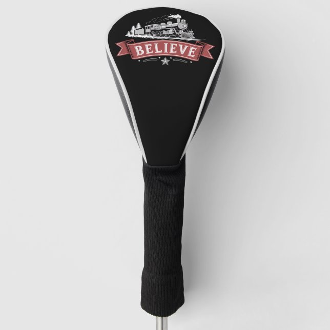 Frohe Weihnachten Express Nordpol Weihnachten Golf Headcover (Vorderseite)