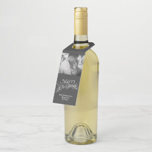 Frohe Weihnachten Extravagant Scroll Typografy Cha Flaschenanhänger