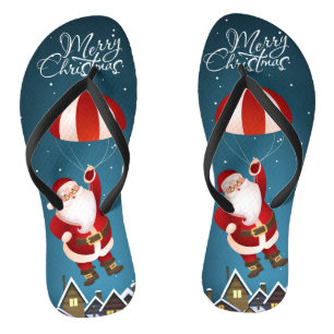 Frohe Weihnachten Fallschirmspringen Weihnachtsges Flip Flops