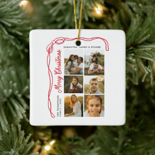 Frohe Weihnachten Familie 7 Fotos Keramikornament