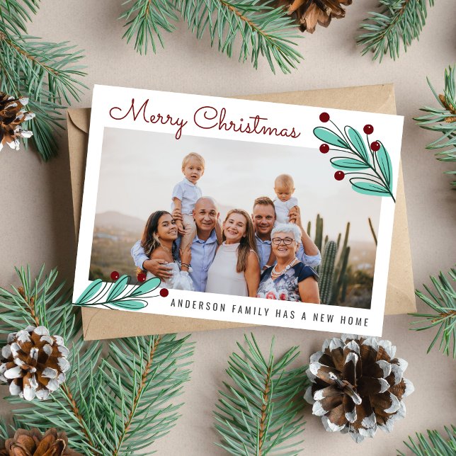 Frohe Weihnachten Familie Foto Kirsche Pflanze bew Ankündigung (Von Creator hochgeladen)