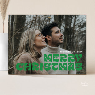 Frohe Weihnachten Familie Foto, stilvolle Elegant  Postkarte