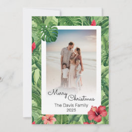 Frohe Weihnachten Familie Foto Tropische Blume Lea