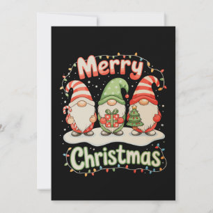 Frohe Weihnachten Familie Gnom Weihnachten Lichter