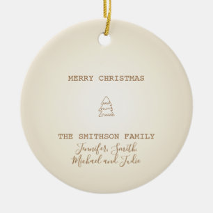 Frohe Weihnachten Familie Keramik Ornament