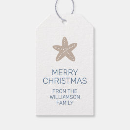 Frohe Weihnachten Familie Küste Stil Starfish Geschenkanhänger