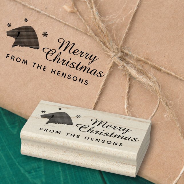 Frohe Weihnachten Familie Name Skript Urlaub Gummistempel (Von Creator hochgeladen)