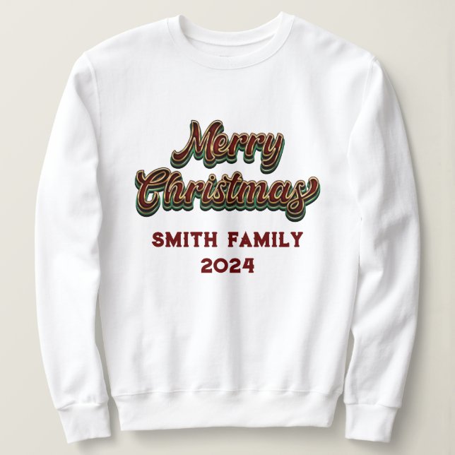 Frohe Weihnachten - Familienanpassung Sweatshirt (Design vorne)