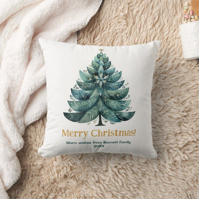 Frohe Weihnachten Familienferien Kissen (Decke)