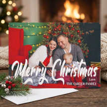 Frohe Weihnachten Familienfoto Benutzerdefinierte