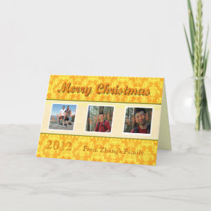 Frohe Weihnachten Familienfoto-Grußkarten