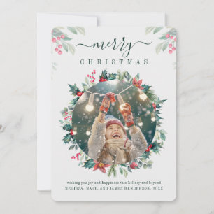 Frohe Weihnachten Familienfoto Modern