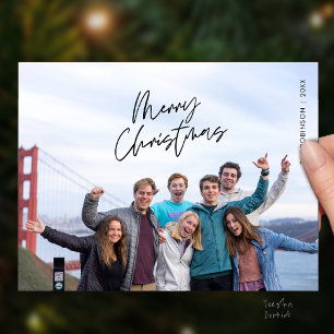 Frohe Weihnachten Familienfoto, modern minimalisti Postkarte