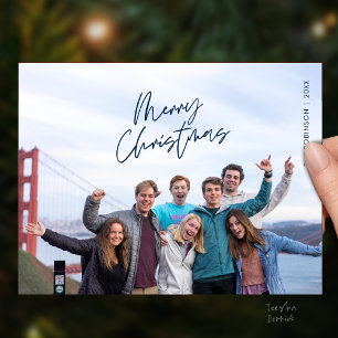 Frohe Weihnachten Familienfoto, modern minimalisti Postkarte