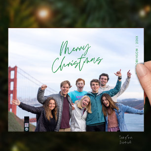 Frohe Weihnachten Familienfoto, modern minimalisti Postkarte