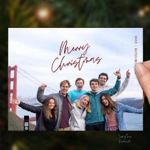Frohe Weihnachten Familienfoto, modern minimalisti Postkarte