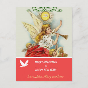 Frohe Weihnachten Familienfoto Postkarte