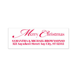 Frohe Weihnachten Familienname Adresse Permastempel