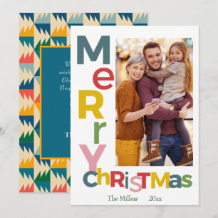 Frohe Weihnachten Farbige Fette Typografie Foto