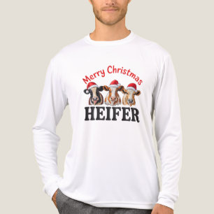 Frohe Weihnachten Färse Lustige Kuh Weihnachten Ur Tri-Blend Shirt