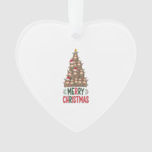 Frohe Weihnachten Faultier Baum Ornament