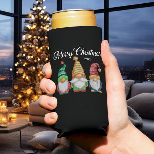 Frohe Weihnachten Feierliche farbenfrohe Gnomes Bl Selters Dosenkühler