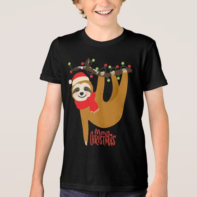 Frohe Weihnachten - Feiertage Tri-Blend Shirt (Vorderseite)
