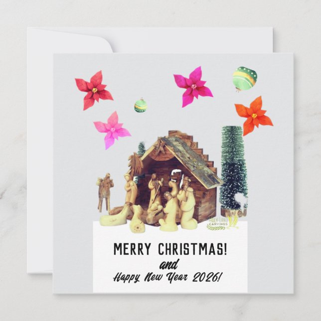 Frohe Weihnachten! Feiertagskarte (Vorderseite)