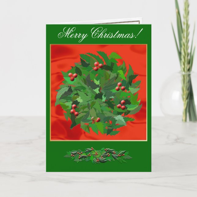 Frohe Weihnachten! Feiertagskarte (Vorderseite)