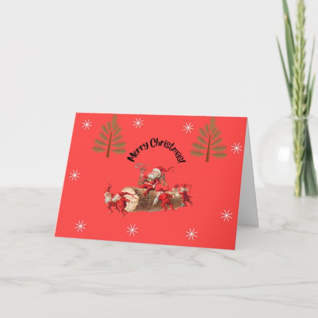 Frohe Weihnachten! Feiertagskarte (Vorderseite)