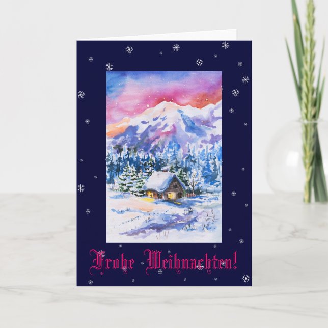 Frohe Weihnachten! Feiertagskarte (Vorderseite)