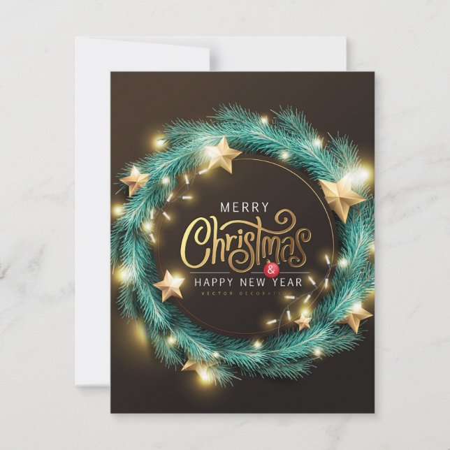 "Frohe Weihnachten" Feiertagskarte (Vorderseite)