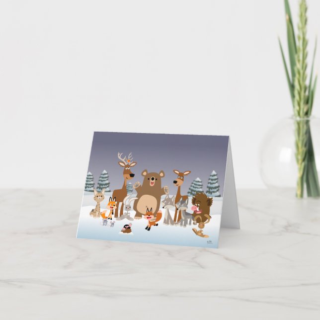 Frohe Weihnachten! Feiertagskarte (Vorderseite)