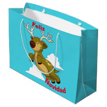 Frohe Weihnachten - Feliz Navidad Flying Rentier
