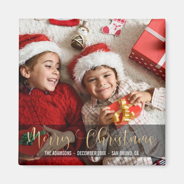 Frohe Weihnachten | Festivals Foto für Goldtypogra Magnet (Vorne)