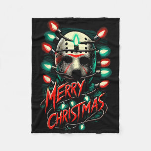 Frohe Weihnachten Festiver Schlitzer Lebkuchenstan Fleecedecke