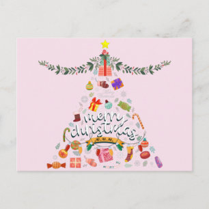 Frohe Weihnachten Festlich Alles Weihnachtsbaum Postkarte