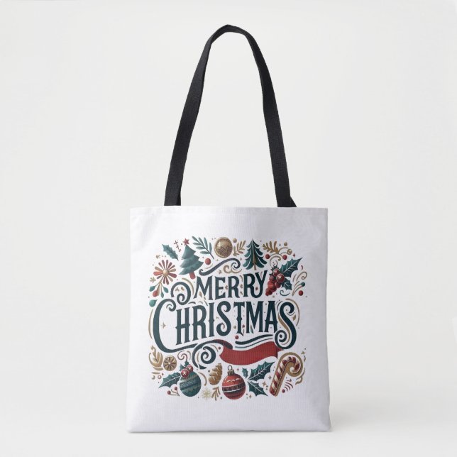 Frohe Weihnachten Festlich & Herzlich Tasche (Vorderseite)