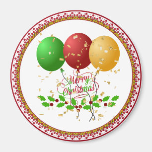 Frohe Weihnachten, festliches Design, Magnet