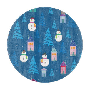 Frohe Weihnachten Festliches Musterdesign Schneidebrett