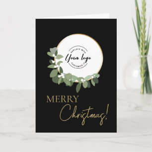 Frohe Weihnachten Firmenlogo Gold schwarz Custom